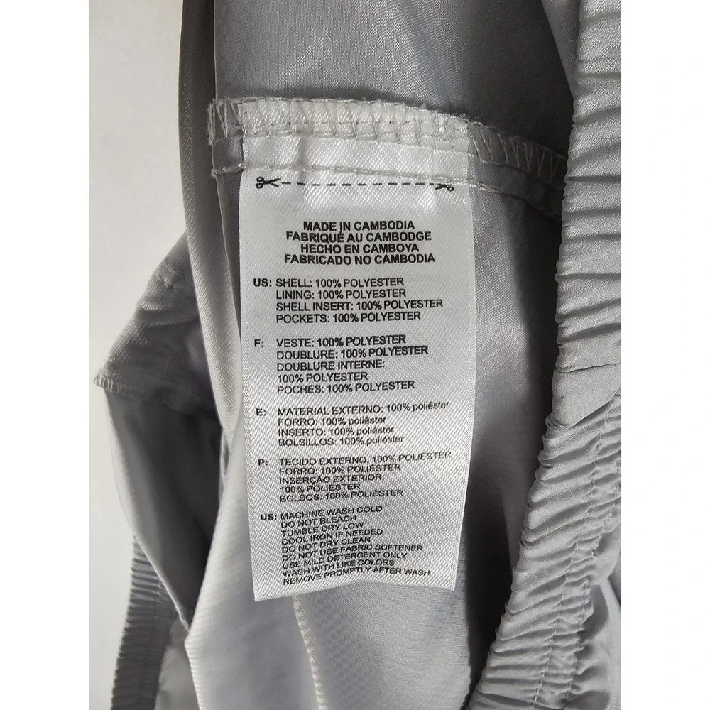 Adidas Golf 1919 Gray‎ Vented Full Zip Wind Breaker Men's Large Side Pockets